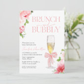 Invitation Brunch et Bubbly | Fête des mariées de l'aquarelle (Debout devant)