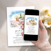 Invitation Brunch et Bubbly Fête des mariées d'été