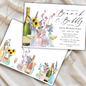 Invitation Brunch et Bubbly | Fleurs sauvages et champagne