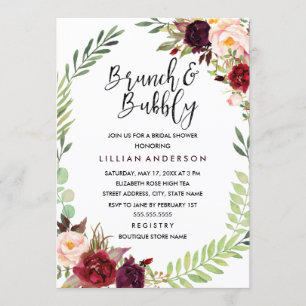 Invitation Brunch et Bubbly Mariage Couronne de Bourgogne