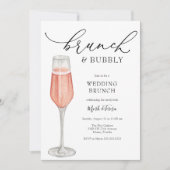 Invitation Brunch et Bubbly Mariage de champagne Brunch (Devant)