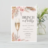 Invitation Brunch et Bubbly Pampas Grass Fête des mariées (Debout devant)