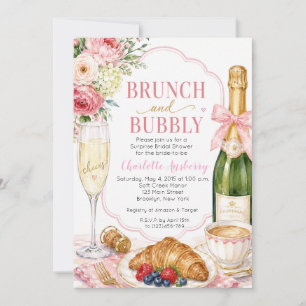 Invitation Brunch et Bubbly pour l'enterrement de vie de jeun