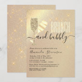Invitation Brunch et Bubbly Shower de Mariée (Devant / Derrière)