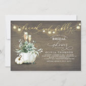 Invitation Brunch et Bubbly Succulents Fête des mariées Citro (Devant)