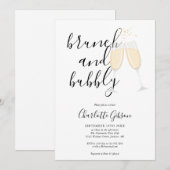 Invitation Brunch Et Bubbly Texte De Signature Pour Enterreme (Devant / Derrière)