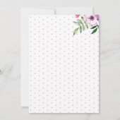 Invitation Brunch et Bubbly violet rose Fête des mariées flor (Dos)