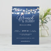 Invitation brunch et bulle noël nouvel an rose vif (Debout devant)