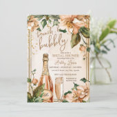 Invitation Brunch et bulles, Champagne de mariage en or rose (Debout devant)