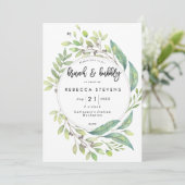 Invitation brunch et douche nuptiale à bulles vertes (Debout devant)