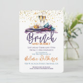 Invitation Brunch et fête d'anniversaire Bubbly (Debout devant)