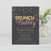 Invitation Brunch et Fête de la mariée pétillante de tableau (Debout devant)