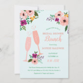 Invitation Brunch et Fête de l'mariée de mousseux et de fleur (Devant)