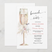 Invitation Brunch et Fête des mariées Bubbly (Devant / Derrière)
