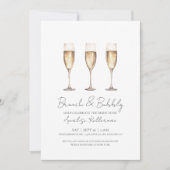 Invitation Brunch Et Fête des mariées Bubbly (Devant)