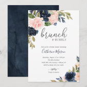 Invitation Brunch et Fête des mariées Bubbly (Devant / Derrière)