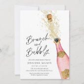 Invitation Brunch et Fête des mariées Bubbly Champagne Invita (Devant)