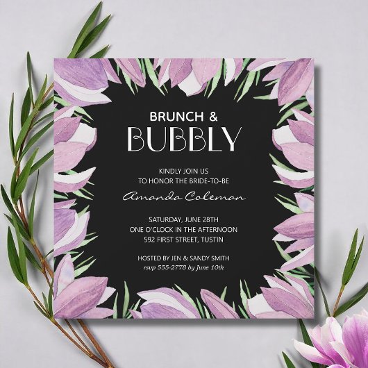 Invitation Brunch et Fête des mariées Bubbly Magnolia