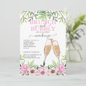 Invitation Brunch et Fête des mariées Bubbly Personnalisé (Debout devant)