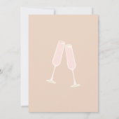 Invitation Brunch et Fête des mariées Bubbly Prosecco (Dos)