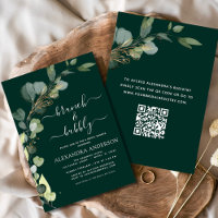 Brunch et Fête des mariées bulle QR Code Eucalyptu