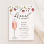 Invitation Brunch et Fête des mariées champagne Bubbly<br><div class="desc">Ce Brunch avec l'invitation de la mariée douche nuptiale est parfait pour célébrer la mariée à être ou une mariée qui a déjà fui. Customisez avec vos informations pour que la mariée soit mariée.</div>