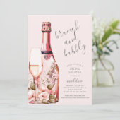 Invitation Brunch et Fête des mariées champagne Bubbly (Debout devant)