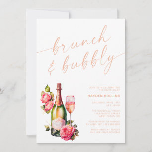 Invitation Brunch et Fête des mariées de brunch pour mariée B