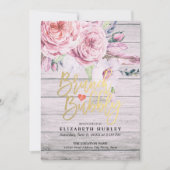 Invitation Brunch et Fête des mariées de bulle Bois rustique  (Devant)