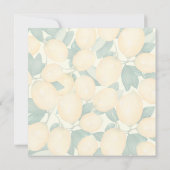 Invitation Brunch et Fête des mariées de citrons à bulles (Dos)