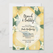 Invitation Brunch et Fête des mariées de citrons à bulles (Devant)