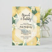 Invitation Brunch et Fête des mariées de citrons à bulles (Debout devant)