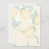 Invitation Brunch et Fête des mariées de citrons à bulles (Dos)