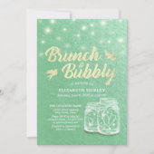 Invitation Brunch et Fête des mariées mousseuse Mason Jar Ver (Devant)