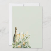 Invitation Brunch et Fête des mariées Rose de champagne Bubbl (Dos)