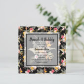 Invitation Brunch et Fête des mariées tropicale Bubbly (Debout devant)