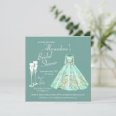 Invitation Brunch et Fête des mariées verte Bubbly Sage (Debout devant)