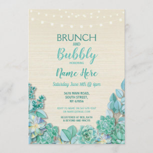 Invitation Brunch et menthe pétillante de Fête de la mariée