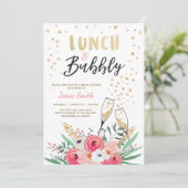 Invitation Brunch et or pétillant Champagne de rose de Fête (Debout devant)