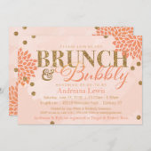 Invitation Brunch et Parties scintillant Bubbly Aquarelle dou (Devant / Derrière)