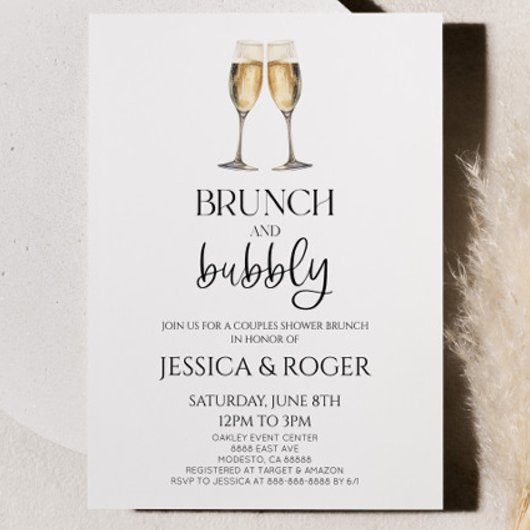 Invitation Brunch et Wedding shower  Brunch Couples