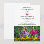 Invitation Brunch familial classique pour les fêtes de Pâques (Devant / Derrière)