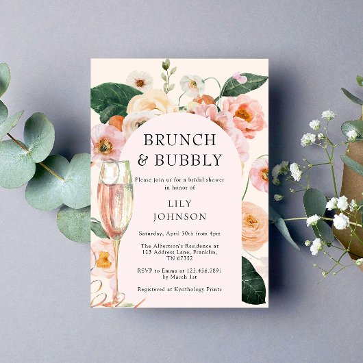Invitation Brunch & Fête des mariées à bulle
