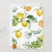 Invitation Brunch Fête des mariées aux agrumes (Dos)
