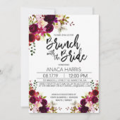 Invitation Brunch Fête des mariées - Brunch avec la mariée (Devant)