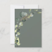 Invitation Brunch & Fête des mariées Bubbly Eucalyptus vert (Dos)