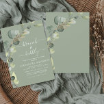 Invitation Brunch & Fête des mariées Bubbly Eucalyptus vert<br><div class="desc">Brunch et Bubbly Eucalyptus Verdure Aquarelle botanique Succulente Emerald Vert Printemps Mariage Douche nuptiale Invitations sur arrière - plan blanc - comprend belle et élégante typographie script avec feuilles botaniques modernes et la verdure pour la fête spéciale Mariée à être.</div>