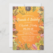 Invitation Brunch & Fête des mariées Bubbly Feuille Citrouill (Devant)