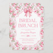 Invitation Brunch Fête des mariées de boue rose (Devant / Derrière)