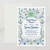 Invitation Brunch Fête des mariées de charme / Thé (Devant / Derrière)